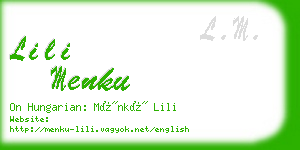 lili menku business card